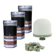 AcalaQuell Wasserfilter Jahrespaket Premium, Zubehör für AcalaQuell Stand-Wasserfilter Smart/Luna/Grande, optionale Mineralsteine
