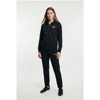 PUMA Trainingsanzug METALLIC HOODED STANDARD SWEAT SUIT FL OP (2-tlg), mit Kapuze, in weicher Fleece-Qualität