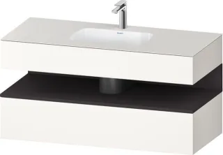 Duravit Qatego Einbauwaschtisch mit Konsolenwaschtischunterbau Weiß Supermatt 1200x550x600 mm - QA47 QA4787080840010