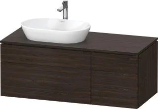 Duravit L-Cube Konsolenwaschtischunterbau wandhängend Nussbaum gebürstet Matt 1220x550x482 mm - LC48 LC4876069690000