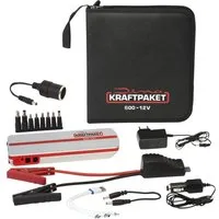 Dino KRAFTPAKET Schnellstartsystem Kraftpaket 18 Ah 136102 Energiestation, 12 V-Ausgang 2x, USB-Steckdose 2x, Verpolungs- u. Elektronikschutz, SO