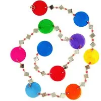 Guru-Shop Dekoobjekt Bunte Muschelkette, Sonnenfänger 140 cm -..