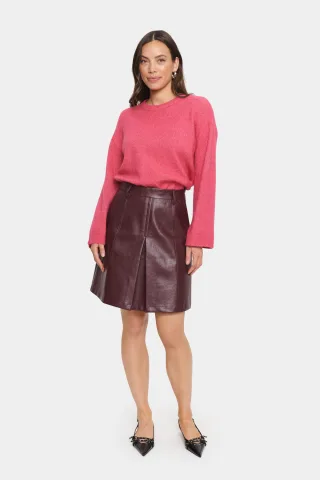 Strickpullover LarnaSZ Strickpullover Lockere Passform pink