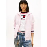 Tommy Jeans Sweatjacke TJW REG S FLAG ZIP THRU mit Logostickerei