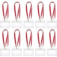 WEBBOMB Schlüsselanhänger 10x Ausweishalter ZIP Kartenhalter horizontal /vert +10x Schlüsselband