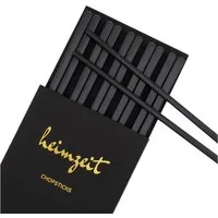 heimzeit Essstäbchen Chopsticks Sushi Stäbchen Fiberglas 5 Paar Schwarz, spülmaschinenfest und wiederverwendbar