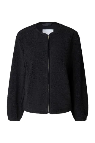 samsøe & samsøe - Fleecejacke - Saautumn grau/schwarz - Gr. - M