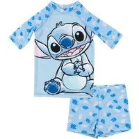 United Labels® Badeanzug Lilo & Stitch Schwimmset UV-Schutz 30 Badeanzug Shirt Hose Zweiteiler