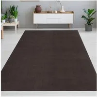 Carpetia Teppich Uni-Optik, rechteckig, Höhe: 13 mm, waschbar rutschhemmend weich