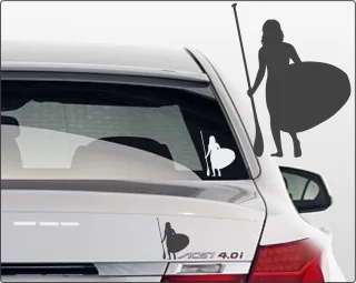Autoaufkleber stehpaddeln SUP