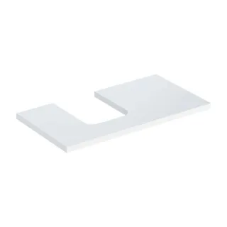 Geberit One Waschtisch-Platte 505293001 90 x 3 x 47 cm, weiß/lackiert hochglänzend, Ausschnitt links