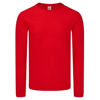 Fruit of the Loom - "Iconic 150" T-Shirt für Herren Langärmlig (Rot)