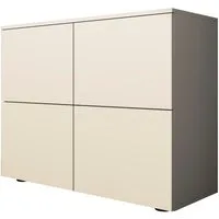 borchardt Möbel Kommode Rova, Sideboard mit 4 Türen, Breite 93 cm, 4-türig, Kommode mit viel Stauraum, kaschmir