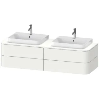 Duravit Happy D.2 Plus Konsolenwaschtischunterbau wandhängend Weiß Seidenmatt 1600x550x408 mm - HP49 HP4964B3636