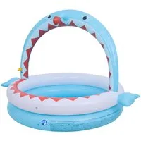 SunClub Planschbecken Kinderpool 163x124x115 cm, (Packung, 2-tlg., aufblasbares Kinderbecken), 163x124x115 cm mit Gartenschlauchanschluss