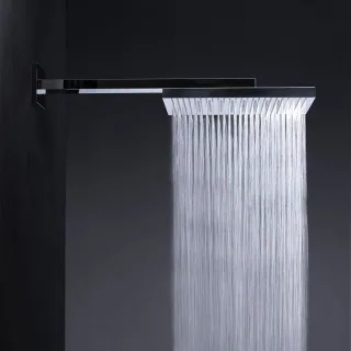 Herzbach LIVING SPA Wand-Regenbrause TWIN FLOW 300x300mm Chrom, 11.044277.1.01 11.044277.1.01
