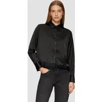 s.Oliver Langarmbluse Bluse Satin-Bluse mit Spitzen-Detail