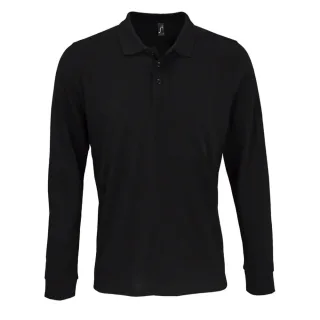 SOLS - Poloshirt für Herren/Damen Unisex Langärmlig (Schwarz)