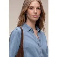 STREET ONE Hemdbluse 3/4-Arm im Denim-Look