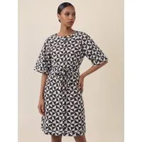 Apart Minikleid mit grafischem Print und Taillengürtel