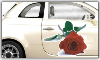Blumenaufkleber im Druck "Rosen"