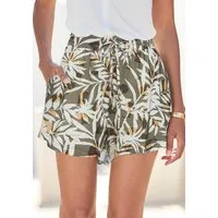 Vivance Shorts aus luftigem Viskosejersey mit Alloverdruck, kurze Strandshorts mit Taschen, Sommerhose