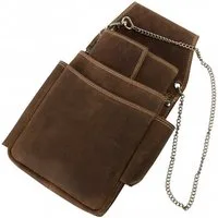 MF Kellnerbörse Kellner Geldbörse mit Halfter und Kette – Robustes Hunter Leder
