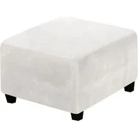 Rosnek Stuhlhusse Samt, Stretch, quadratisch, für Ottoman Fußhocker