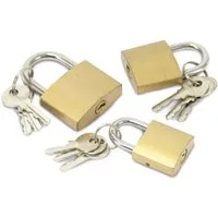 Kinzo Vorhängeschloss KINZO Vorhängeschloss-Set, 3 Schlösser
