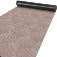 ANRO Küchenläufer Teppichläufer Läufer Textil BAKER Premium, Eckig, Bodenläufer 100x100cm Blatt Braun pflegeleicht