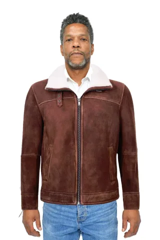 Herren-Harrington-Bomberjacke aus Schafsleder-Luanda