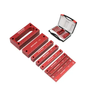 ENJOYWOOD Metric Inch Woodworking Setup Blocks Height Gauge Precision Aluminum Alloy Setup Bars for Router and Table Saw