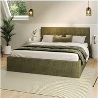 FDM Polsterbett BOHO Bettgestell 90x200, 120x200, 140x200, 160x200, 180x200cm (Polsterbett modern mit Bettkasten MADE IN EU - mit hochwertigem Ottawa Bezug, verfügbar 90x200 120x200 140x200 160x200 180x200cm, Bettrahmen, Bett, mit großen gepolsterten