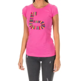 Kurzarm-T-Shirt mit Rundhalsausschnitt für Frauen ADM0083