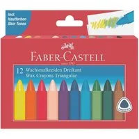 Faber-Castell Wachsmalstift, (12-tlg), mit ergonomischer Griffzone