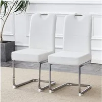 BBWL Esszimmerstuhl 2er Set, gepolstert mit Federkern und Metallrahmen, Ergonomische Küchenstühle mit verdicktem Sitzkissen