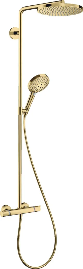 Hansgrohe Showerpipe Raindance Select S 240 1jet PowderRain EcoSmart+ polished gold optic , 288259 28825990