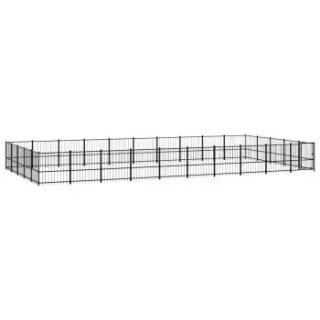 VidaXL Outdoor Hundezwinger Stahl 9,7 m, 4,85 m, 1 m