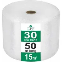 LPF dieLUFTPOLSTERFOLIE Schutzfolie Luftpolsterfolie Breite 30cm x Länge 50m Noppenfolie Verpackungsfolie