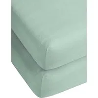 Aspero Bettlaken 2 x Bambus Spannbettlaken Macau, Interlock, Gummizug: rundum, Spannbetttuch aus 100 % weicher Bambusfaser