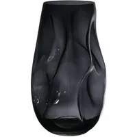 INNA-Glas Dekovase Unförmige Glas Vase Madalena mit Dellen, grau-klar, 28 cm, Ø 14,5 cm