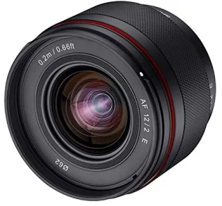 Samyang AF 12mm 1:2.0 E Weitwinkel-Objektiv [62mm Filtergewinde APS-C für Sony E] schwarz