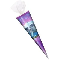 Livepac Office Schultüte Schultüte / Zuckertüte / 35cm / rund / Tüllverschluss / "Delfin"