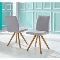 Home affaire Schalenstuhl Rio (Set, 2 St), Bezug in Kunstleder oder Strukturstoff und das Gestell ist Eiche geölt