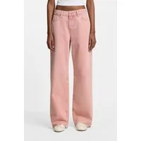 HUGO Loose-fit-Jeans Gamala mit ausgefranstem Saum, Baggy-Fit