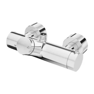 Schell Vitus Brause-Thermostat 016070699 Duschanschluss oben, thermische Desinfektion, AP, Mischwasser, verchromt