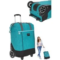 PUNTA Einkaufstrolley Big Wheel große Räder 40 Liter Einkaufsroller, Trolley Shopper Einkaufskorb Einkaufstrolly 10303 + Thermo Tasche