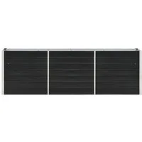 vidaXL Hochbeet, Garten-Hochbeet Verzinkter Stahl 240 x 40 x 77 cm Anthrazit