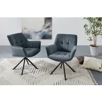 OTTO home Drehstuhl Lika, 2er Set, 360 Grad Drehfunktion, Samtpolsterung