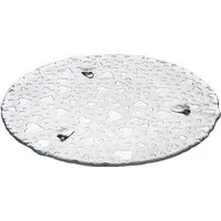 LEONARDO Servierplatte HEART, Glas, 34 cm mit Herzoptic, jedes Teil ein Unikat